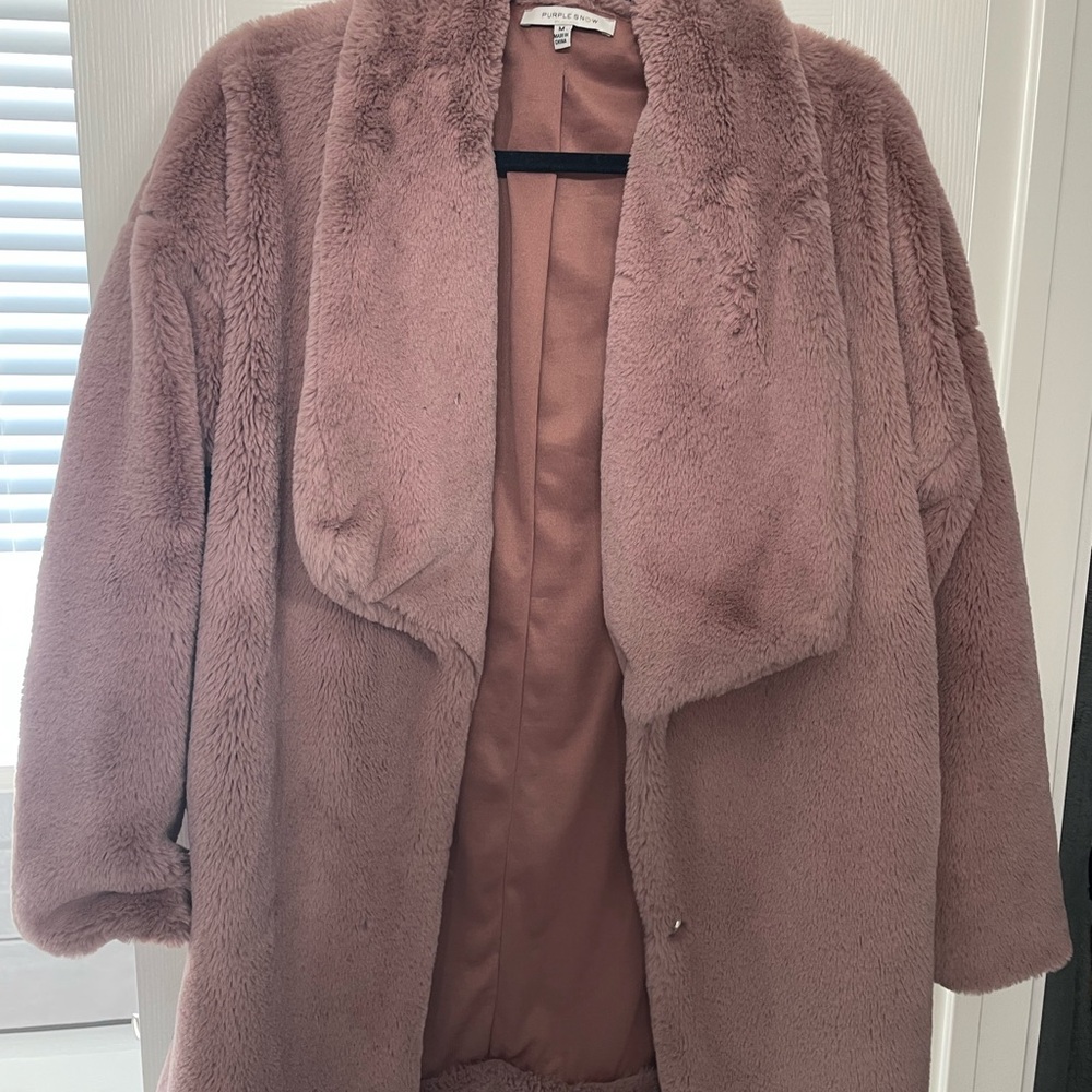 Purple Snow Mauve Teddy Jacket